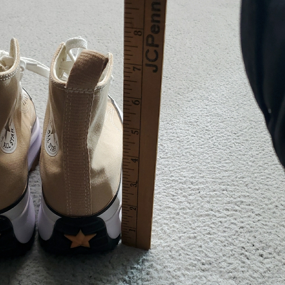 Converse Women's Beige High-Top Platform Sneakers with Chunky Tread Size 8.5 - Picture 10 of 13
